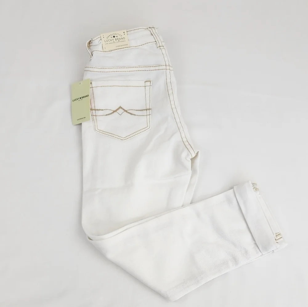 Lucky Brand Dylan Boyfriend  White Jeans Pants